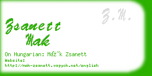 zsanett mak business card